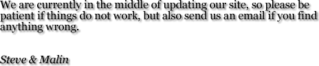We are currently in the middle of updating our site, so please be patient if things do not work, but also send us an email if you find anything wrong.